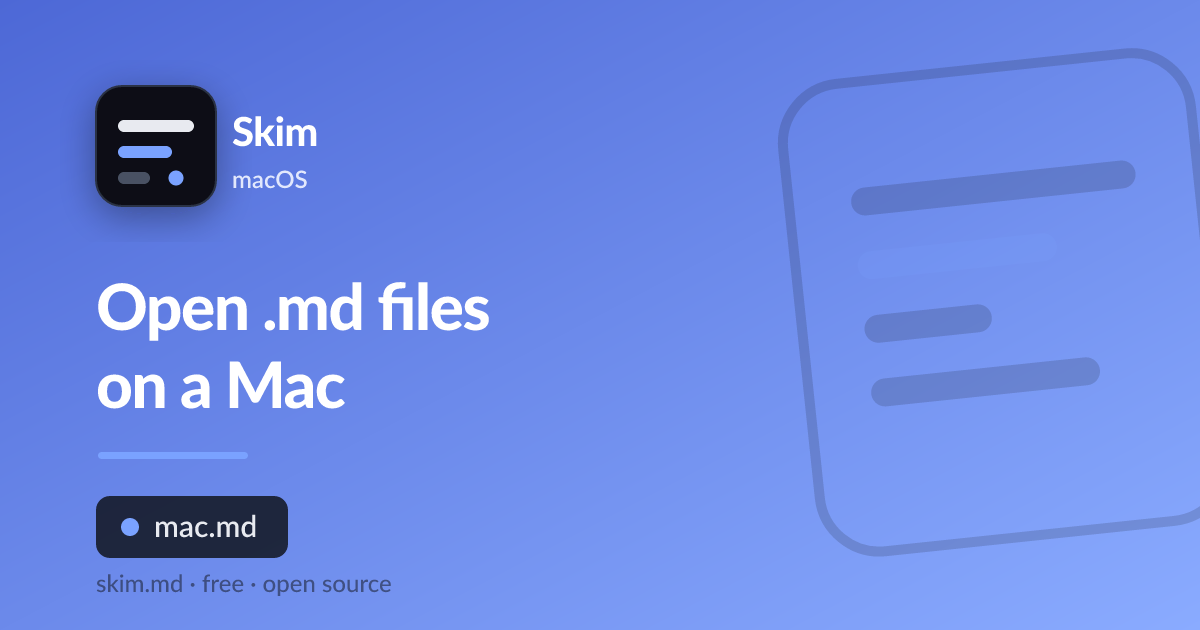 Opening a .md markdown file on a Mac